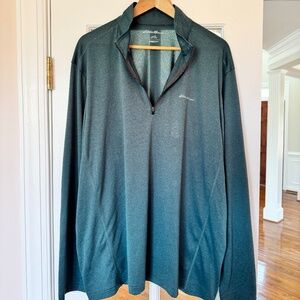 Eddie Bauer Men's HYOH Long-Sleeve 1/4-Zip, Green, Size XL